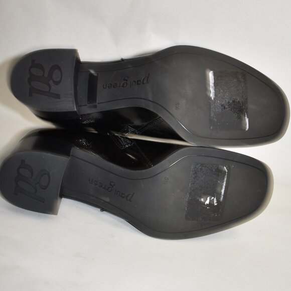 NWT $530 PAUL GREEN Panache Waterproof Bootie BLACK CRINKLED PATENT 8 (TE15) - Picture 7 of 7